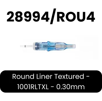 Tetovací jehla Emalla Eliot Pro Cartridge Round Liner :: Round Liner Textured - 1001RLTXL - 0.30mm