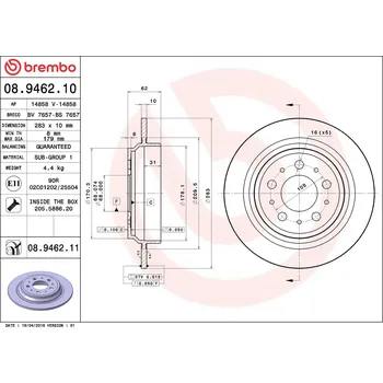 Brzdový kotouč Brzdový kotouč BREMBO 08.9462.11