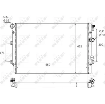 Chladič motoru Chladič, chlazení motoru NRF 58464