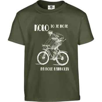 Pánská móda Tričko Kolo to je moje Druh: Dětské, Barva: Khaki, Velikost: 146-L