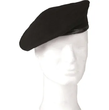 Čepice Baret černý 100% vlna 61