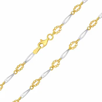Řetízek Zlatý náhrdelník Calista ze žlutého a bílého zlata – šířka 5 mm varianta 42 cm FNN1647NGYW-42 cm