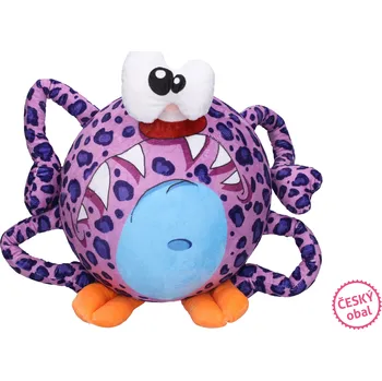 Hračka wiky Míč nafukovací plyšový - fialový pavouk 30 cm