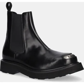 Pánské tenisky Kožené kotníkové boty Kenzo Smile Lace Up Boots FF65BT112L52.99 černá 99X, EUR 44