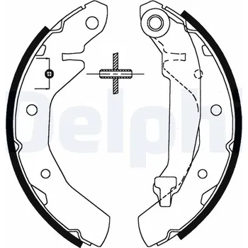 Brzdová čelist Sada brzdových čelistí DELPHI LS1821
