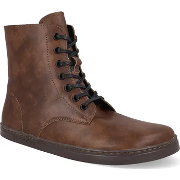 Dámská zimní obuv Barefoot kotníkové boty Peerko - Go Brandy hnědé Velikost: 43