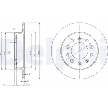 Brzdový kotouč Brzdový kotouč DELPHI BG3862