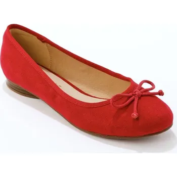Dámské baleríny Ploché baleríny z mikrovlákna tmavá červená 41