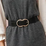 Pružný opasek s dvojitou sponou černá 44/50