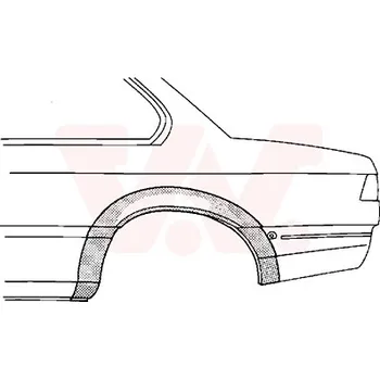 Blatník karosérie Boční stěna VAN WEZEL 0626146