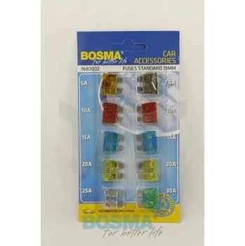 Autopojistky Sada pojistek plochých 19mm 10ks BOSMA 2591
