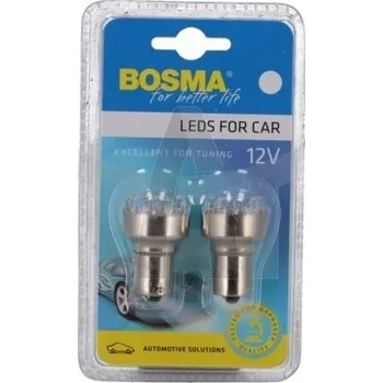 Autožárovka Žárovka 12V LED BA15S 12xLED bílá Bosma 2328