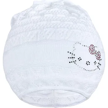Čepice Pletená čepička-šátek New Baby kočička fialová Barva: Bílá, Velikost: 104 (3-4r)