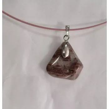 Náhrdelník Náhrdelník na lanku s polodrahokamem - jaspis růžový (do vyprodání zásob)