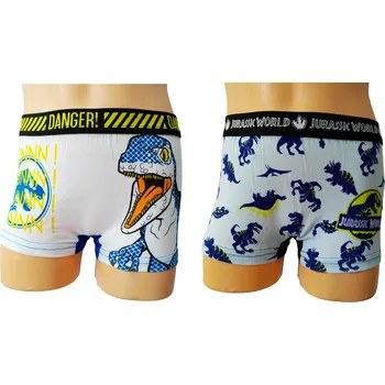 Chlapecké spodní prádlo Sun City Chlapecké boxerky JURSKÝ SVĚT bavlna 2pack bílomodré Barva: Bílomodrá, Velikost: 92/98