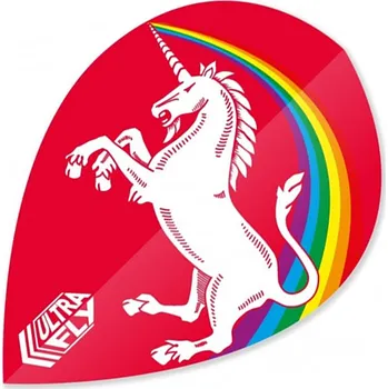 Příslušenství pro šipky Letky Ultrafly pear UNICORN RAINBOW RED