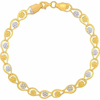 Náramek Zlatý náramek Avera ze žlutého a bílého zlata - 5,3 mm varianta 19 cm FNN1998BGYW-19 cm