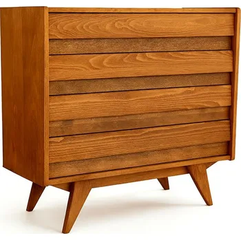 Komoda Dřevěná komoda Postelia PATTI 4 zásuvky 120x45 cm z masivu