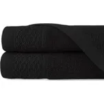 BAVLNĚNÝ RUČNÍK SOLANO 70X140 CM ČERNÁ