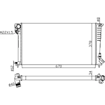 Chladič motoru Chladič, chlazení motoru NRF 509510A