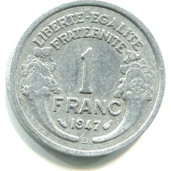 FRANCIE. 1 franc 1947/B.