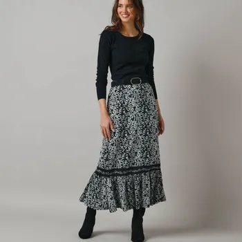 Dámská sukně Dlouhá sukně černá/režná 38/40