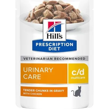 Pro kočku Hill's Prescription Diet Feline c/d kapsička Multicare Chicken 12 x 85 g
