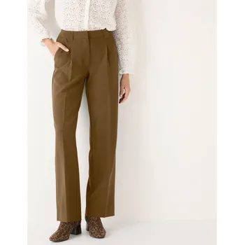 Dámské kalhoty Splývavé široké kalhoty khaki 50
