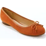 Ploché baleríny z mikrovlákna karamelová 40