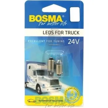 Autožárovka Žárovka 24V LED BA9S 1xLED bílá BOSMA 7958