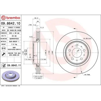 Brzdový kotouč Brzdový kotouč BREMBO 09.8642.11