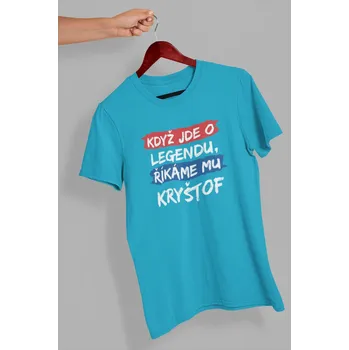 Pánské tričko Kryštof Barva: Tyrkysová, Velikost: 4XL