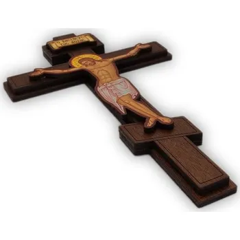 Ortodoxní Dřevěný Nástěnný Kříž 10x7cm