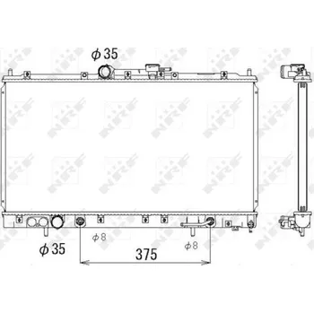 Chladič motoru Chladič, chlazení motoru NRF 53313