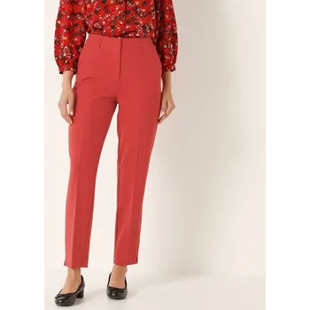 Dámské kalhoty Splývavé cigaretové kalhoty červená 38