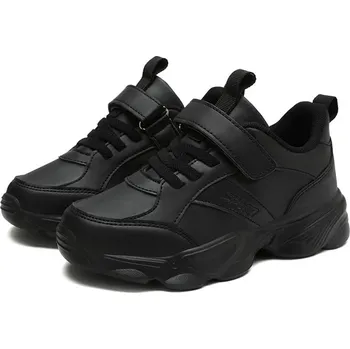 Chlapecké tenisky sportovní tenisky pro děti s protiskluzovou podrážkou Velikost: 35, Barva (Varianta): Black(Leather)