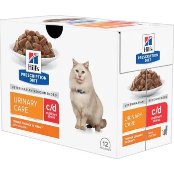 Krmivo pro kočku Hill's Prescription Diet Feline c/d kapsička Chicken Urinary Stress 12 x 85 g