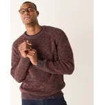 Pulovr s kulatým výstřihem, hladký úplet s 30 % vlny oranžová melír 117/126 (XXL)