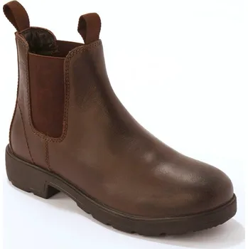 Dámské kozačky Kotníkové kozačky chelsea s postrannímu pruženkami tmavá kaštanová 43