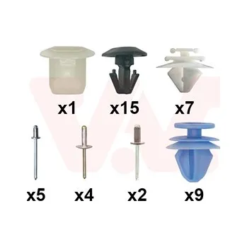 Nárazník Montážní sada, dveře VAN WEZEL 4029799