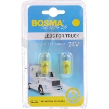 Autožárovka Žárovka 24V LED T10 1xLED žlutá sada 2ks Bosma 7378