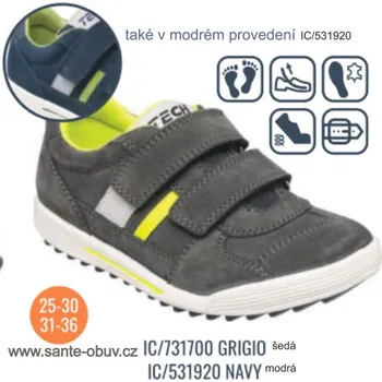 Dámská zdravotní obuv SANTÉ IB/731700 GRIGIO junior vel.36-40, --- - 36