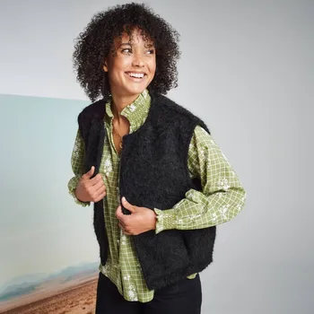 Dámská vesta Buklé vesta černá 46