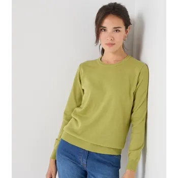 Dámský svetr Pulovr s kulatým výstřihem, jehněčí vlna mechová 34/36