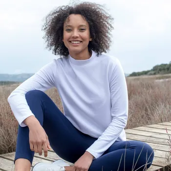 Dámské tričko Moltonové hřejivé tričko se stojáčkem bílá 38/40