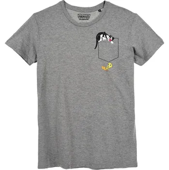 Dámské tričko Tričko Titi & Grosminet šedý melír XL