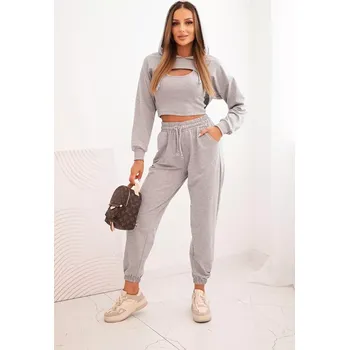 3dílná bavlněná sada šedá Kesi šedá 3101685