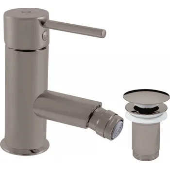 Vodovodní baterie SEINA - Bidetová baterie s výpustí, Metal grey- kartáčovaná SE945.0KMGK, RAV Slezák Barva: METAL GREY - kartáčovaná, Rozměr: 3,8"