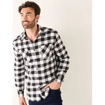 Dámská košile Flanelová kostkovaná košile bílá/černá 41/42