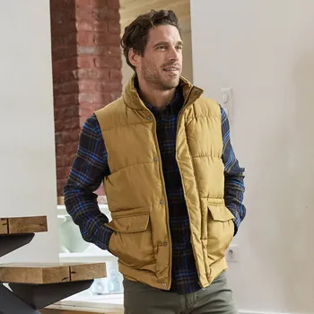 Dámská vesta Prošívaná vesta na zip karamelová 56/58